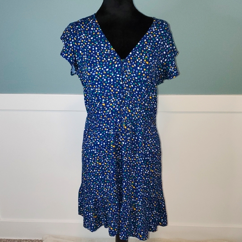 Banana Republic Navy V Neck Dress S